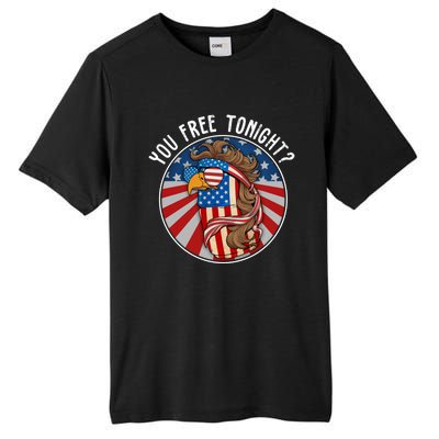 You Free Tonight Eagle Beer Can American Flag 4th Of July Gift Tall Fusion ChromaSoft Performance T-Shirt