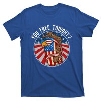 You Free Tonight Eagle Beer Can American Flag 4th Of July Gift T-Shirt