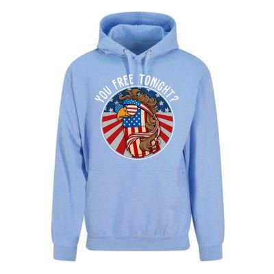 You Free Tonight Eagle Beer Can American Flag 4th Of July Gift Unisex Surf Hoodie