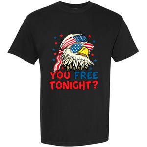 You Free Tonight Bald Eagle Mullet American Flag 4th Of July Garment-Dyed Heavyweight T-Shirt