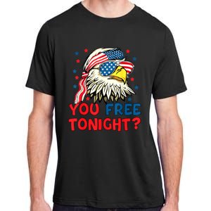 You Free Tonight Bald Eagle Mullet American Flag 4th Of July Adult ChromaSoft Performance T-Shirt