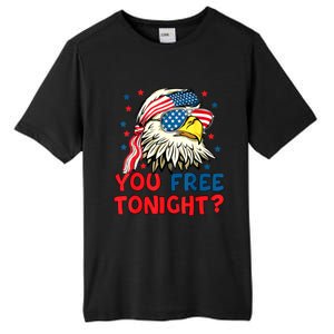 You Free Tonight Bald Eagle Mullet American Flag 4th Of July Tall Fusion ChromaSoft Performance T-Shirt