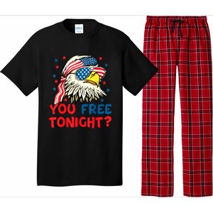 You Free Tonight Bald Eagle Mullet American Flag 4th Of July Pajama Set