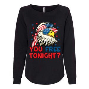 You Free Tonight Bald Eagle Mullet American Flag 4th Of July Womens California Wash Sweatshirt