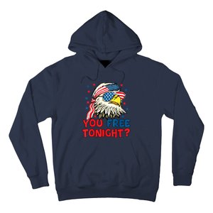 You Free Tonight Bald Eagle Mullet American Flag 4th Of July Hoodie