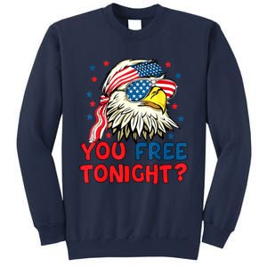 You Free Tonight Bald Eagle Mullet American Flag 4th Of July Sweatshirt