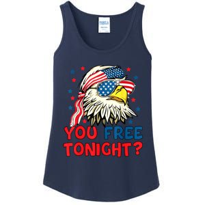 You Free Tonight Bald Eagle Mullet American Flag 4th Of July Ladies Essential Tank