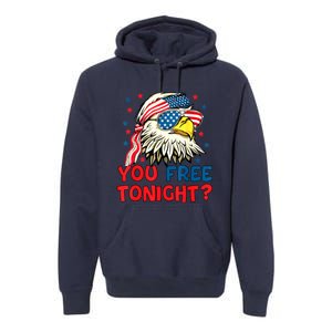 You Free Tonight Bald Eagle Mullet American Flag 4th Of July Premium Hoodie