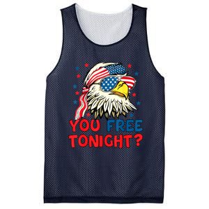 You Free Tonight Bald Eagle Mullet American Flag 4th Of July Mesh Reversible Basketball Jersey Tank