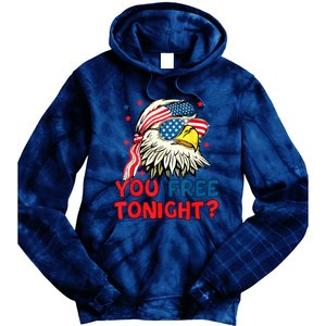 You Free Tonight Bald Eagle Mullet American Flag 4th Of July Tie Dye Hoodie