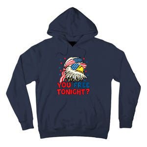 You Free Tonight Bald Eagle Mullet American Flag 4th Of July Tall Hoodie