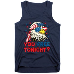 You Free Tonight Bald Eagle Mullet American Flag 4th Of July Tank Top