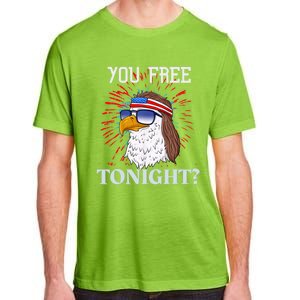 You Free Tonight Bald Eagle Mullet American Flag 4th Of July Adult ChromaSoft Performance T-Shirt