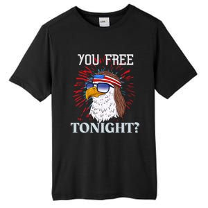 You Free Tonight Bald Eagle Mullet American Flag 4th Of July Tall Fusion ChromaSoft Performance T-Shirt