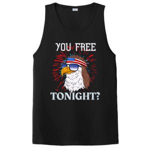 You Free Tonight Bald Eagle Mullet American Flag 4th Of July PosiCharge Competitor Tank