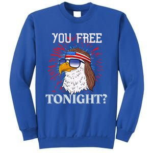 You Free Tonight Bald Eagle Mullet American Flag 4th Of July Sweatshirt