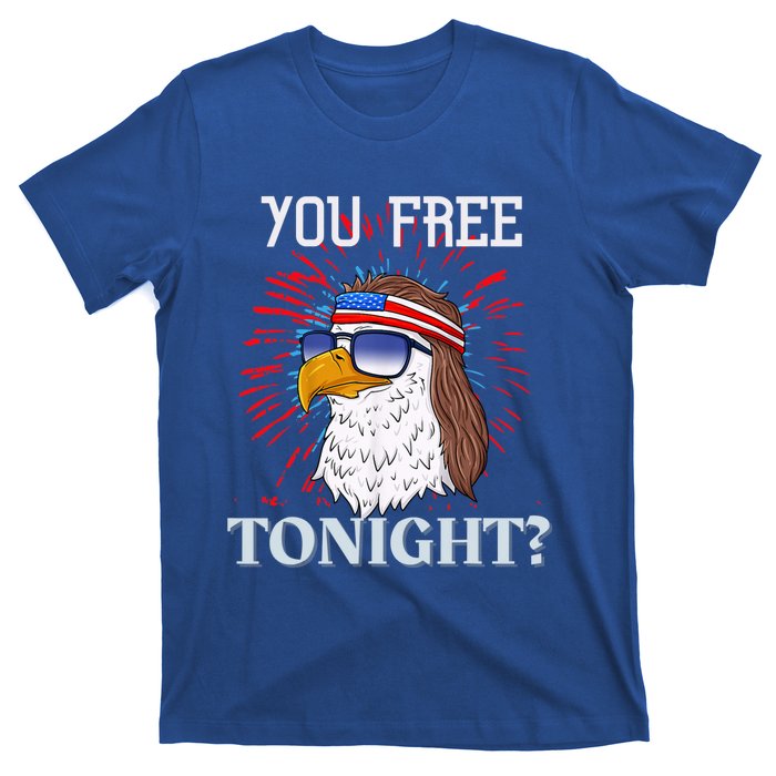 You Free Tonight Bald Eagle Mullet American Flag 4th Of July T-Shirt