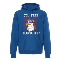 You Free Tonight Bald Eagle Mullet American Flag 4th Of July Premium Hoodie