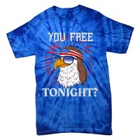 You Free Tonight Bald Eagle Mullet American Flag 4th Of July Tie-Dye T-Shirt