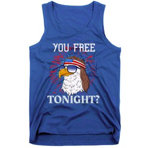 You Free Tonight Bald Eagle Mullet American Flag 4th Of July Tank Top