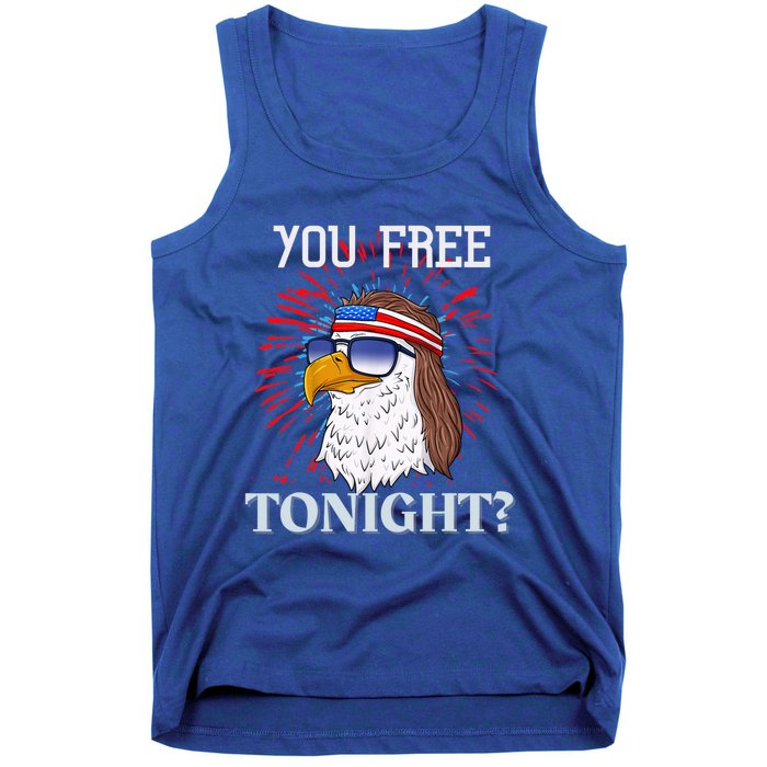 You Free Tonight Bald Eagle Mullet American Flag 4th Of July Tank Top