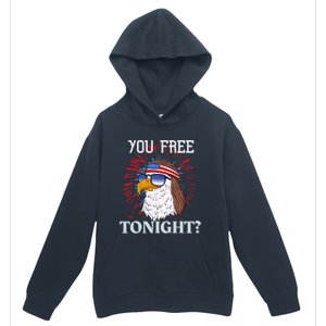 You Free Tonight Bald Eagle Mullet American Flag 4th Of July Urban Pullover Hoodie