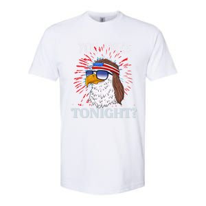 You Free Tonight Bald Eagle Mullet American Flag 4th Of July Softstyle CVC T-Shirt