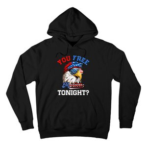 You Free Tonight Usa Flag Bald Eagle 4th Of July Hoodie