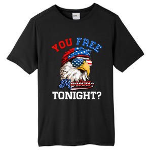 You Free Tonight Usa Flag Bald Eagle 4th Of July Tall Fusion ChromaSoft Performance T-Shirt