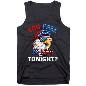 You Free Tonight Usa Flag Bald Eagle 4th Of July Tank Top