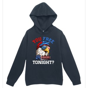 You Free Tonight Usa Flag Bald Eagle 4th Of July Urban Pullover Hoodie