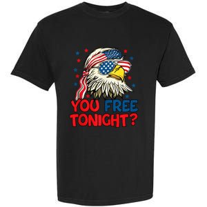 you free tonight bald eagle mullet usa flag 4th of july Garment-Dyed Heavyweight T-Shirt