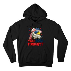 you free tonight bald eagle mullet usa flag 4th of july Hoodie