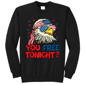 you free tonight bald eagle mullet usa flag 4th of july Sweatshirt