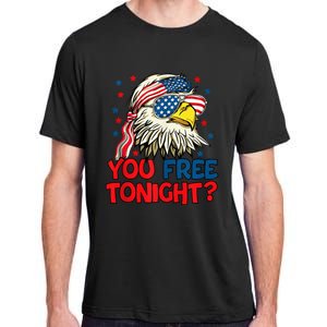 you free tonight bald eagle mullet usa flag 4th of july Adult ChromaSoft Performance T-Shirt