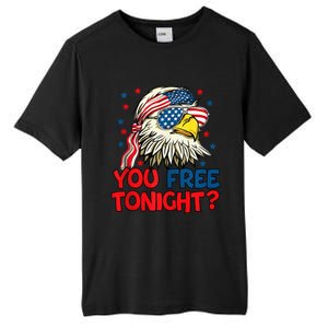 you free tonight bald eagle mullet usa flag 4th of july Tall Fusion ChromaSoft Performance T-Shirt