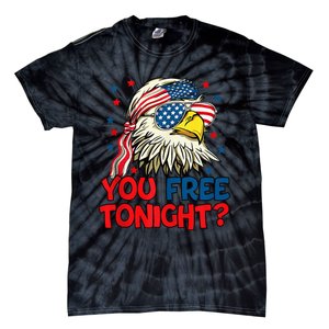 you free tonight bald eagle mullet usa flag 4th of july Tie-Dye T-Shirt