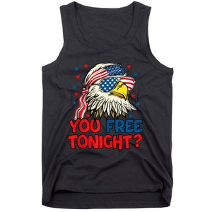 you free tonight bald eagle mullet usa flag 4th of july Tank Top