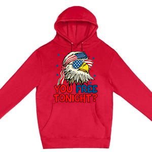 you free tonight bald eagle mullet usa flag 4th of july Premium Pullover Hoodie