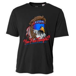 You Free Tonight Bald Eagle Mullet American Flag 4th Of July Cooling Performance Crew T-Shirt