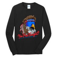 You Free Tonight Bald Eagle Mullet American Flag 4th Of July Tall Long Sleeve T-Shirt