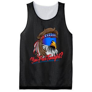 You Free Tonight Bald Eagle Mullet American Flag 4th Of July Mesh Reversible Basketball Jersey Tank