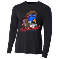 You Free Tonight Bald Eagle Mullet American Flag 4th Of July Cooling Performance Long Sleeve Crew