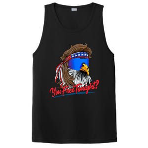 You Free Tonight Bald Eagle Mullet American Flag 4th Of July PosiCharge Competitor Tank