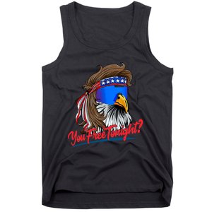 You Free Tonight Bald Eagle Mullet American Flag 4th Of July Tank Top