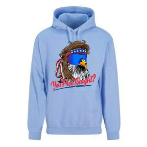 You Free Tonight Bald Eagle Mullet American Flag 4th Of July Unisex Surf Hoodie