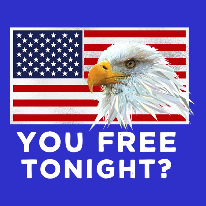 You Free Tonight? American Flag Bald Eagle Patriotic Usa Gift Zip Tote Bag