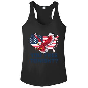 You Free Tonight? Funny Eagle Freedom July 4th Usa Meme Gift Ladies PosiCharge Competitor Racerback Tank