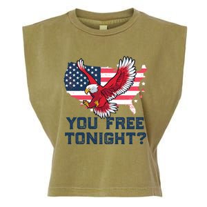 You Free Tonight? Funny Eagle Freedom July 4th Usa Meme Gift Garment-Dyed Women's Muscle Tee