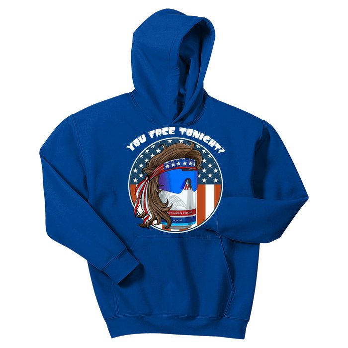 You Free Tonight? Mullet Beer American 4th Of July Gift Kids Hoodie